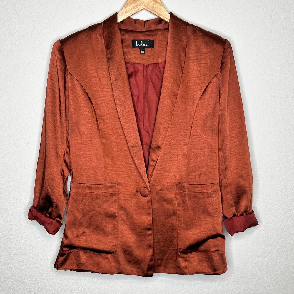 LULUS Women's Satin Blazer